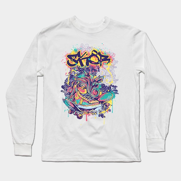 Sk8r Long Sleeve T-Shirt by Designious